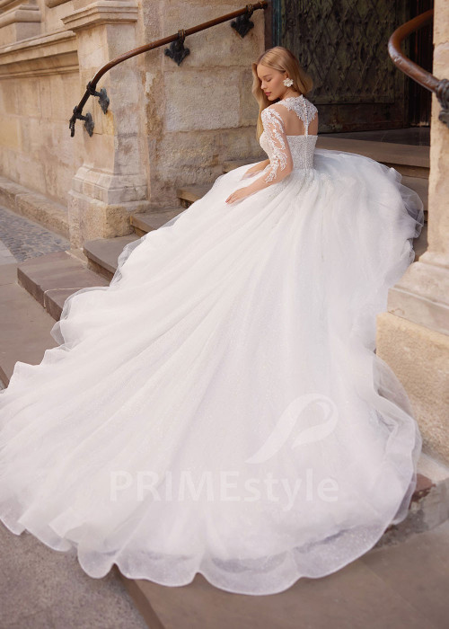 Exkluzívne svadobné šaty s rovným výstrihom Ruth