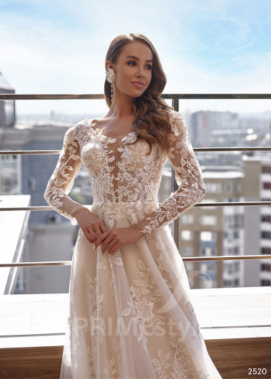 Luxusné čipkované svadobné šaty RC2520 - primestyle.sk