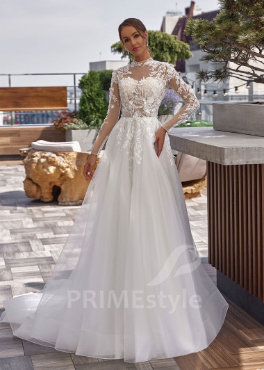 Elegantné tylové svadobné šaty RC2521