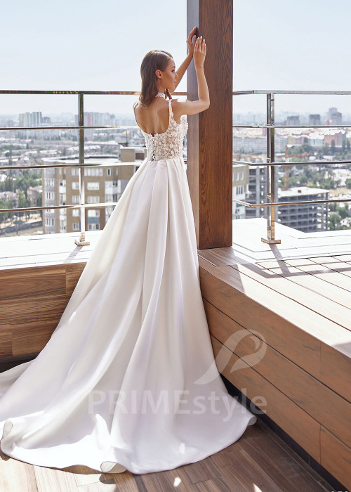 Elegantné čipkované svadobné šaty RC2522