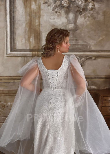 Celočipkované svadobné šaty pre moletky Naomi | PRIMESTYLE.SK