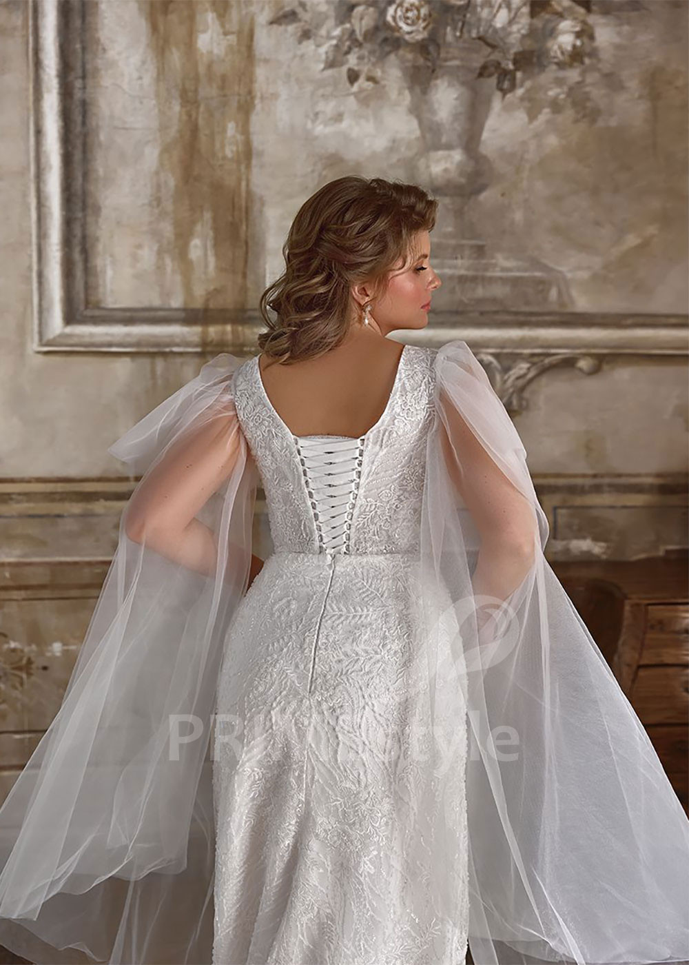 Celočipkované svadobné šaty pre moletky Naomi