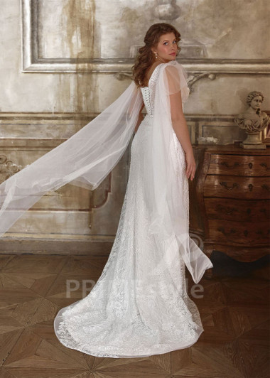 Celočipkované svadobné šaty pre moletky Naomi | PRIMESTYLE.SK