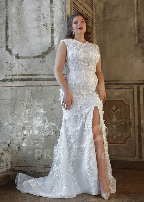 Zoštíhľujúce svadobné šaty pre moletky Norah