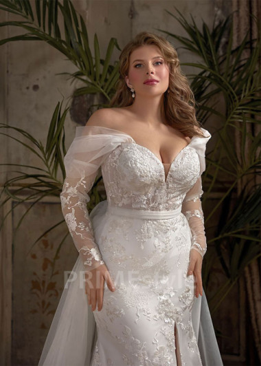 Celočipkované svadobné šaty pre moletky Nonna | PRIMESTYLE.SK