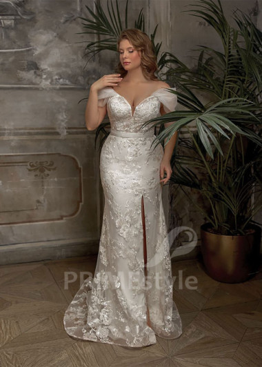 Celočipkované svadobné šaty pre moletky Nonna | PRIMESTYLE.SK