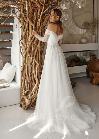 Elegantné trblietavé svadobné šaty RC2527 - primestyle.sk