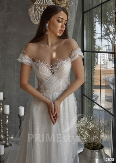 Jednoduché tylové svadobné šaty RC2528 - primestyle.sk