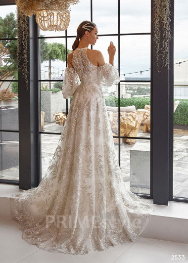 Luxusné čipkované svadobné šaty RC2533 - primestyle.sk
