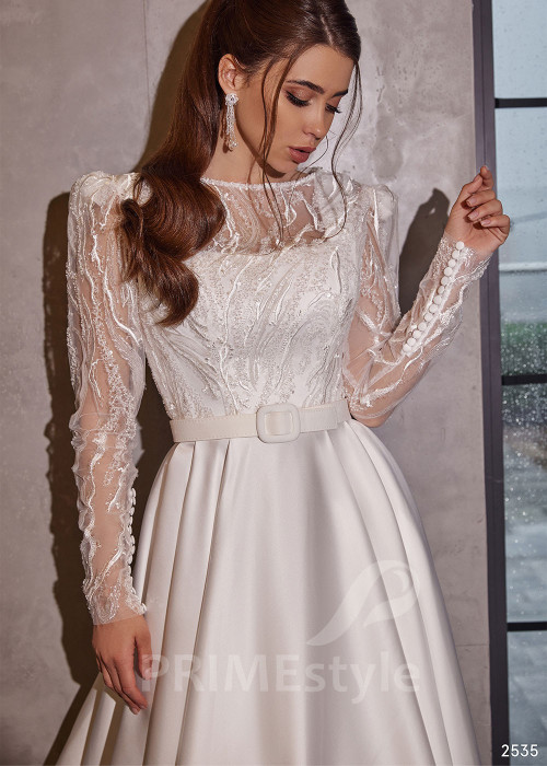 Elegantné hladké svadobné šaty RC2535