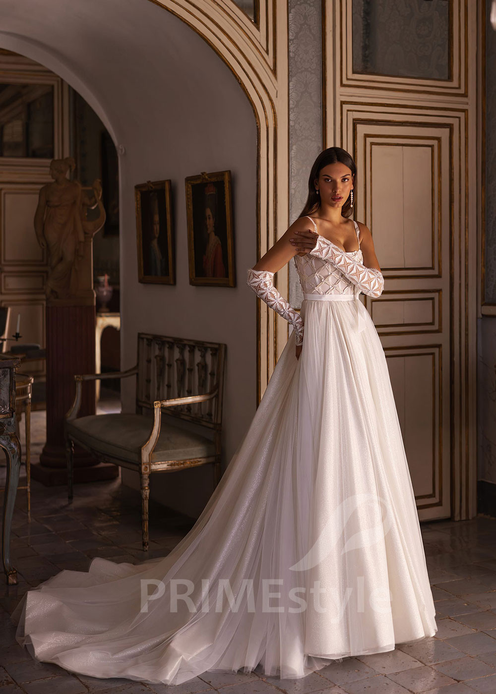 Luxusné extravagantné svadobné šaty VO002