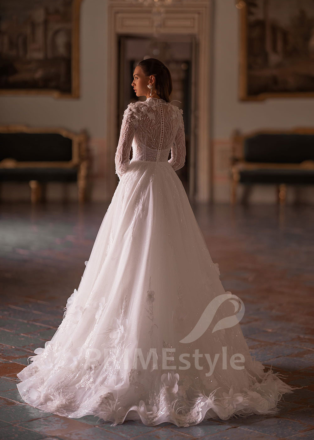 Luxusné princeznovské svadobné šaty VO004