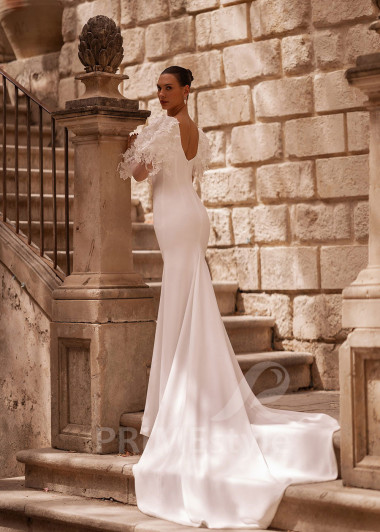 Luxusné extravagantné svadobné šaty VO005 - primestyle.sk