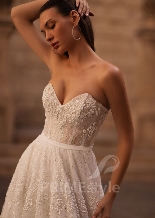 Luxusné princeznovské svadobné šaty VO013