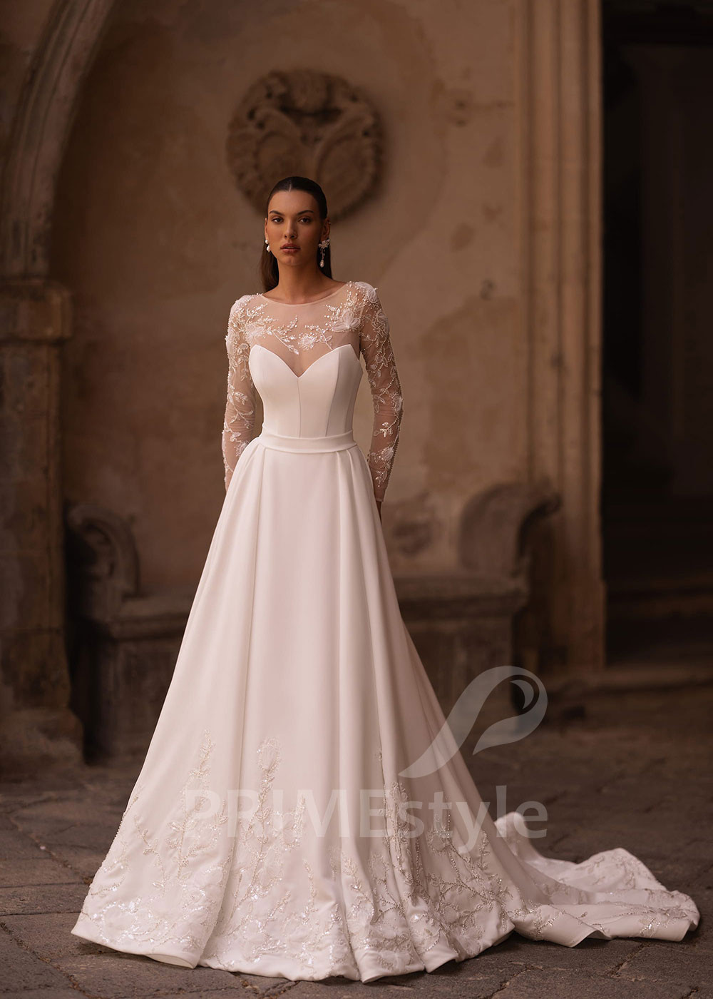 Luxusné elegantné svadobné šaty VO014