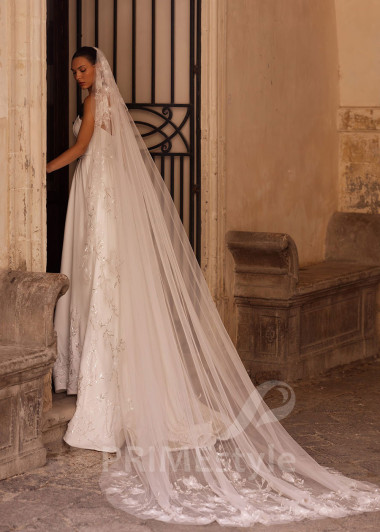 Luxusné elegantné svadobné šaty VO014 - primestyle.sk