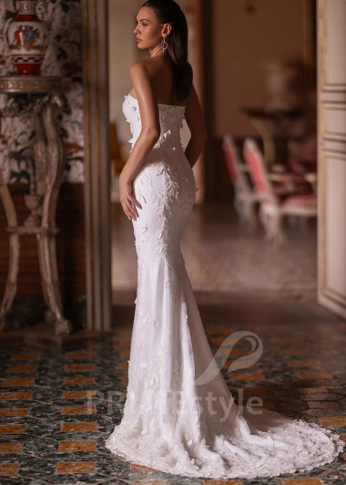 Luxusné úzke svadobné šaty VO030 - primestyle.sk