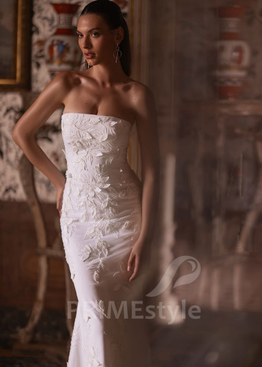 Luxusné úzke svadobné šaty VO030 - primestyle.sk