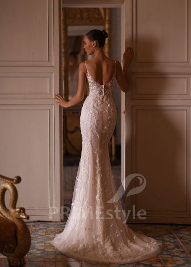 Luxusné úzke svadobné šaty VO033 - primestyle.sk
