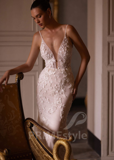 Luxusné úzke svadobné šaty VO033 - primestyle.sk
