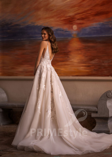 Luxusné čipkované svadobné šaty VR003 - primestyle.sk