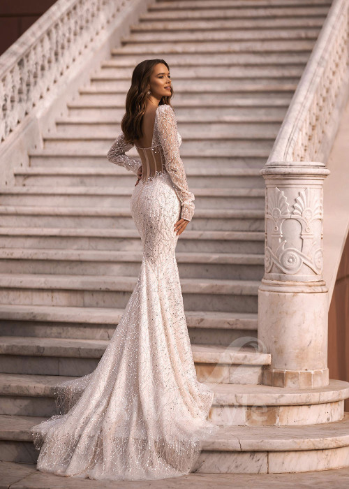 Luxusné trblietavé svadobné šaty VR005