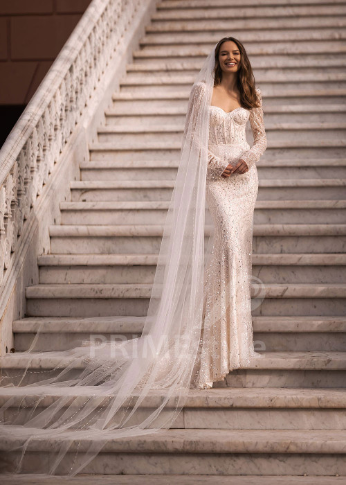 Luxusné trblietavé svadobné šaty VR005