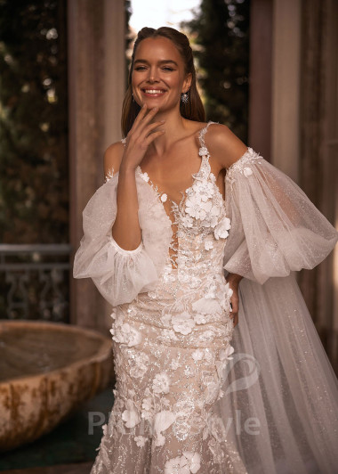 Luxusné extravagantné svadobné šaty VR006 - primestyle.sk