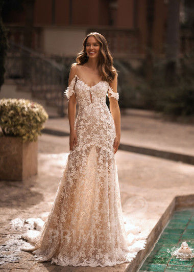 Luxusné celokrajkové svadobné šaty VR008