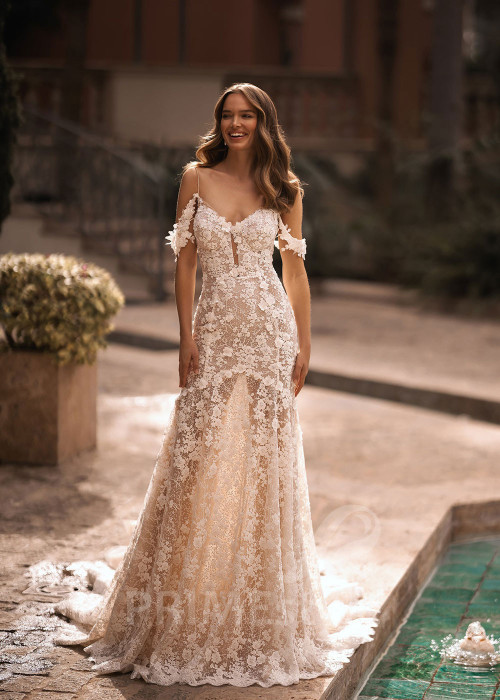 Luxusné celokrajkové svadobné šaty VR008