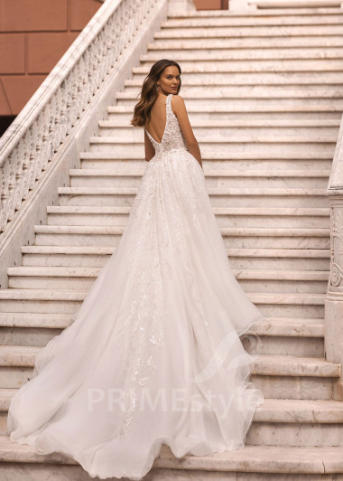 Luxusné extravagantné svadobné šaty VR013 - primestyle.sk