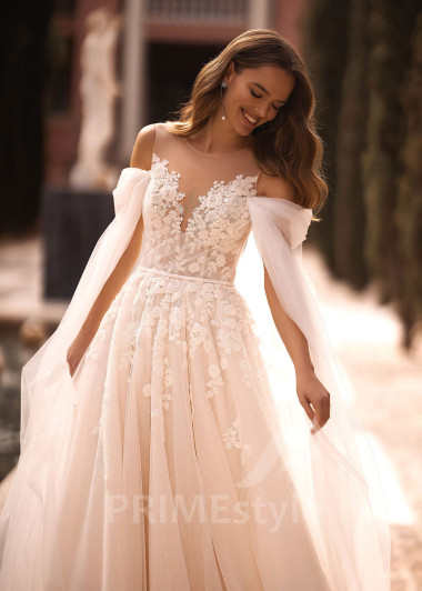 Luxusné romantické svadobné šaty VR024 - primestyle.sk