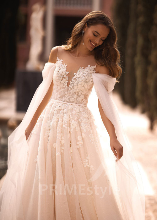 Luxusné romantické svadobné šaty VR024