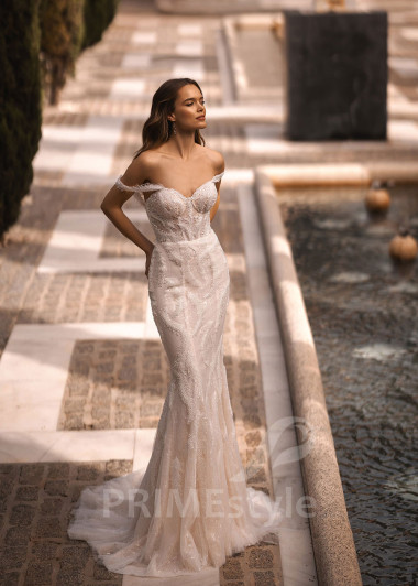 Luxusné úzke svadobné šaty VR028