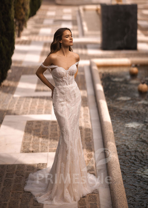 Luxusné úzke svadobné šaty VR028