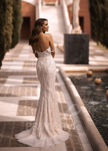 Luxusné úzke svadobné šaty VR028 - primestyle.sk