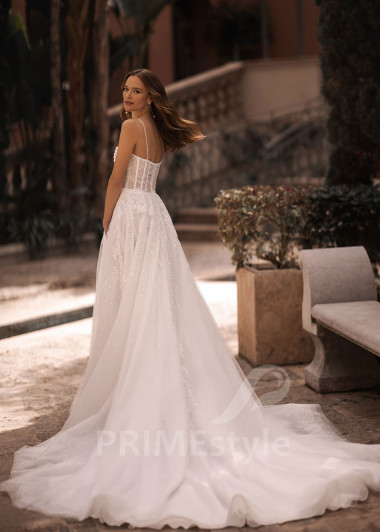 Luxusné trblietavé svadobné šaty VR029 - primestyle.sk