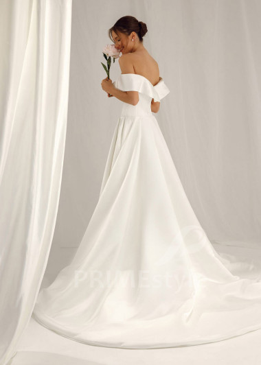 Jednoduché minimalistické svadobné šaty Alisa - primestyle.sk