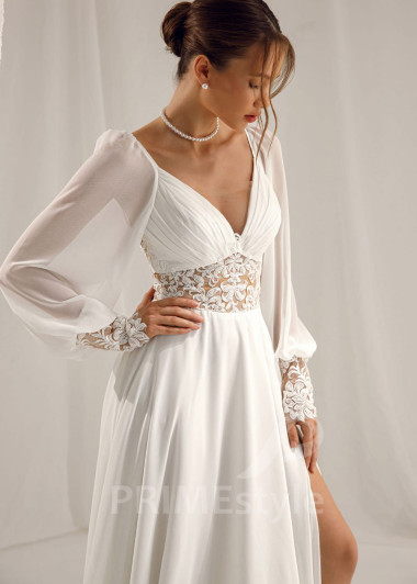 Jednoduché boho svadobné šaty Amelia - primestyle.sk