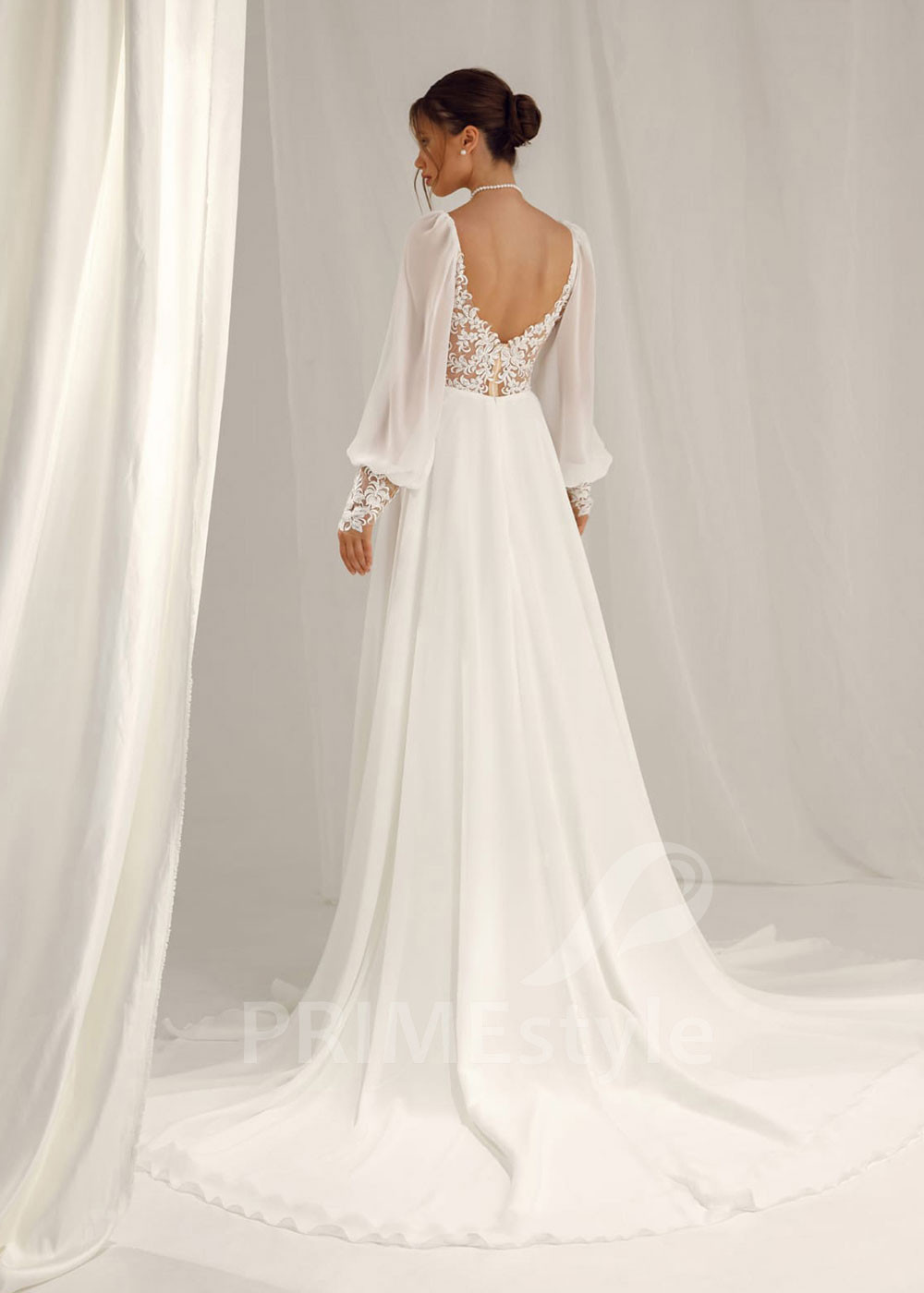 Jednoduché boho svadobné šaty Amelia