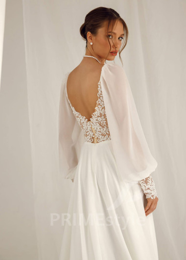 Jednoduché boho svadobné šaty Amelia - primestyle.sk