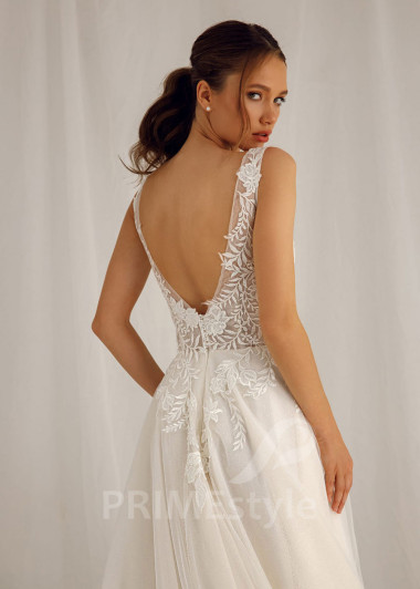 Elegantné čipkované svadobné šaty Aurora - primestyle.sk