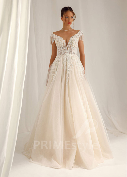 Luxusné princeznovské svadobné šaty Delia