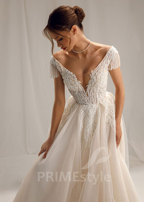 Luxusné princeznovské svadobné šaty Delia