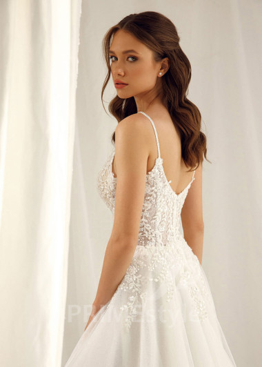 Jednoduché čipkované svadobné šaty Grace - primestyle.sk