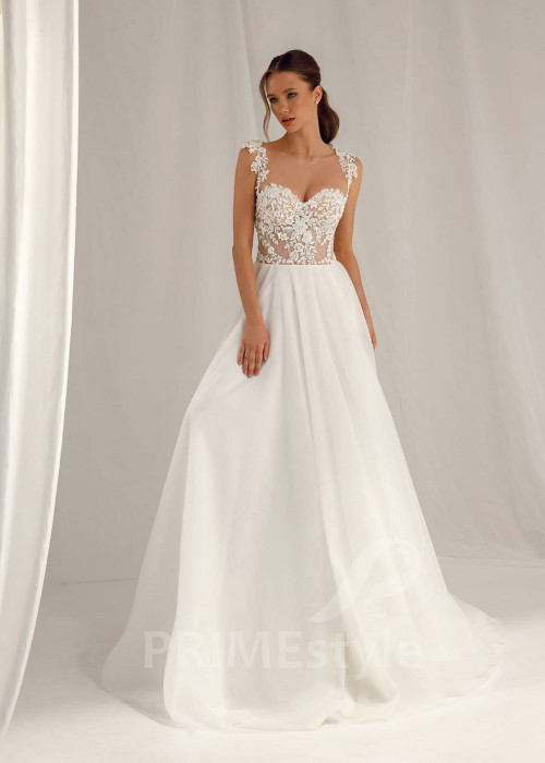 Jednoduché tylové svadobné šaty Iris