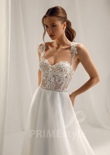 Jednoduché tylové svadobné šaty Iris - primestyle.sk