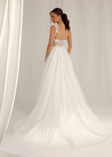 Jednoduché tylové svadobné šaty Iris - primestyle.sk