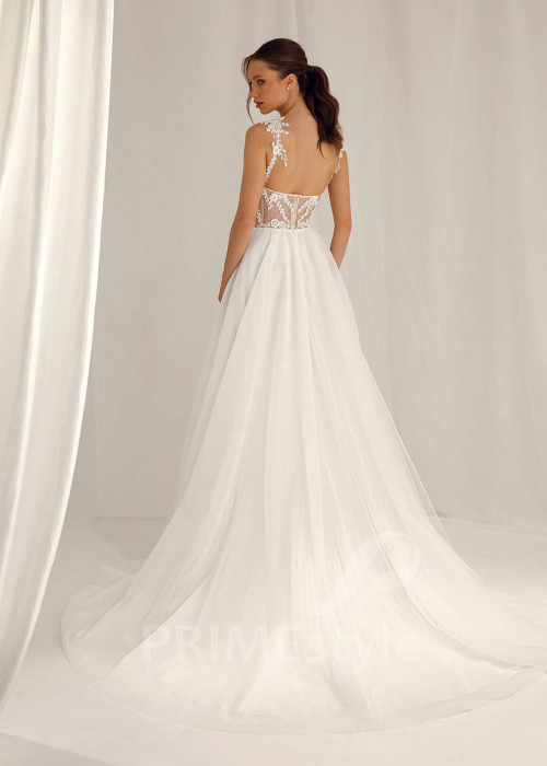 Jednoduché tylové svadobné šaty Iris