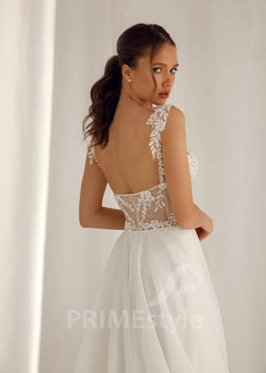 Jednoduché tylové svadobné šaty Iris - primestyle.sk